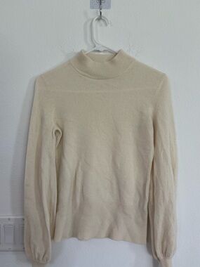 ANTONIO MELANI Cream Mock-Neck Sweater